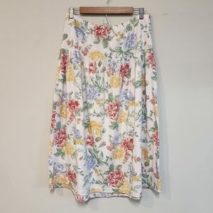 Vintage Floral Print Women's MIDI Skirt